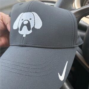 Nike Black Dog Hat( Golf dry-fit) NWT